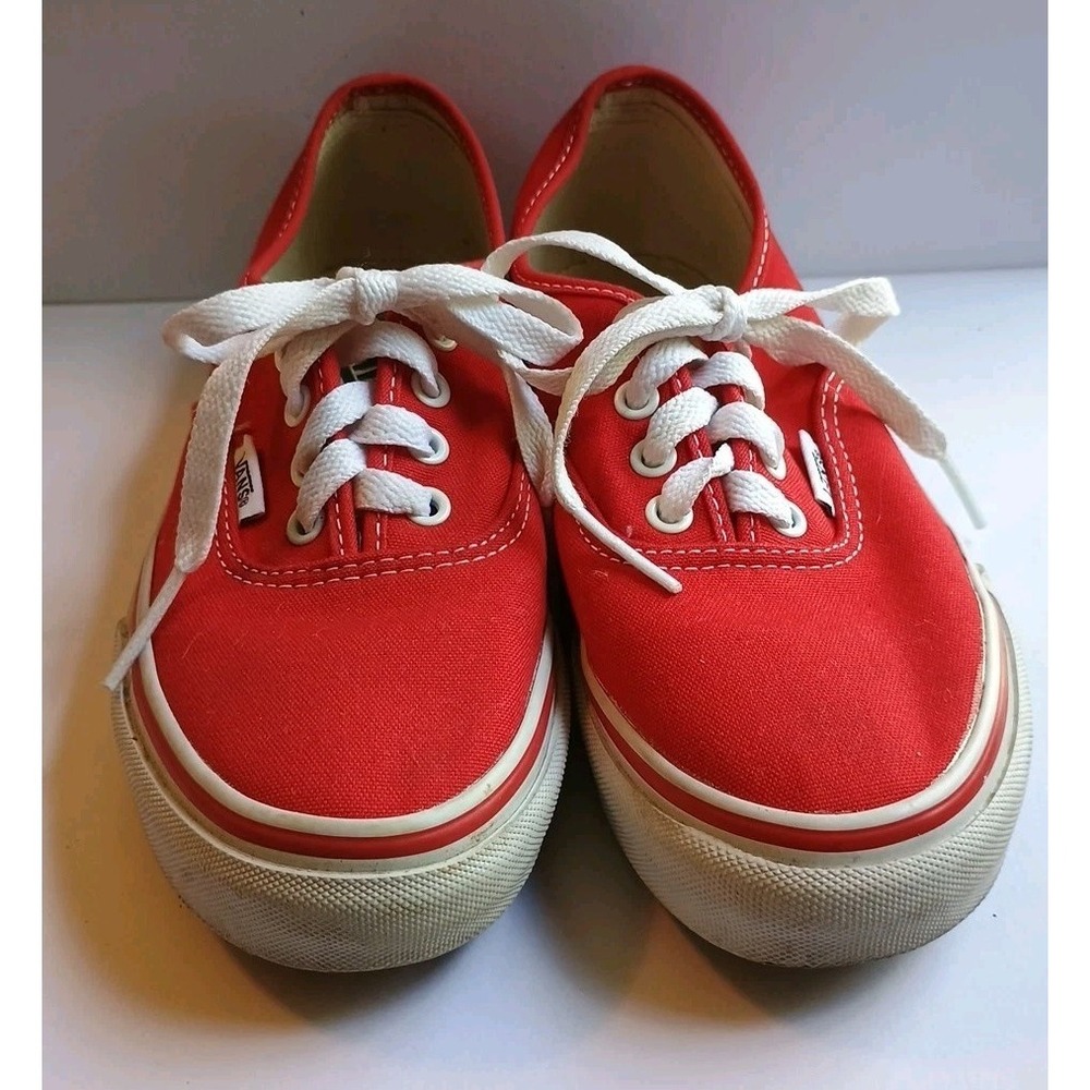 Kids Red And White Vans size 1.5 - Off The Wall - Skateboard Shoes